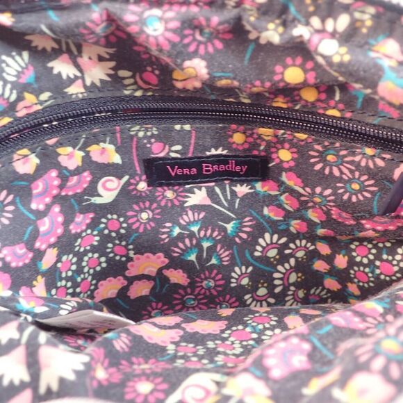 Vera Bradley Denim Floral Garden Snail Lined Crossbody Purse Bag - Picture 6 of 16